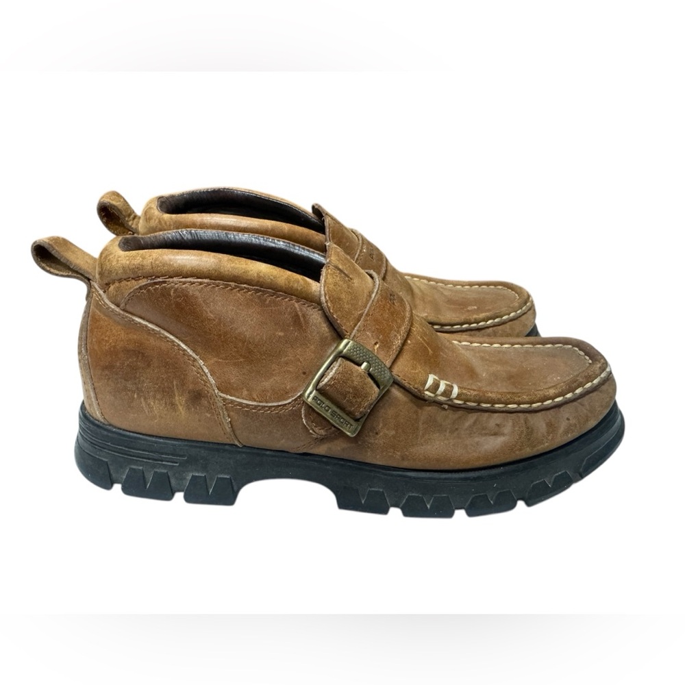 Polo by Ralph Lauren Tan Leather Ankle Boots
